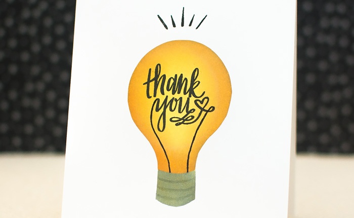 Neat and Tangled January Release Day 5: Light Bulb Thank You Card