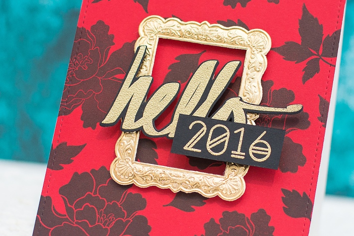 DIY Homemade New Year Card using Stamping and Heat Embossing